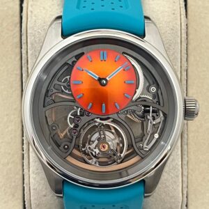 H.Moser & Cie. Pioneer Cylindrical Tourbillon Skeleton Spiced Aqua
